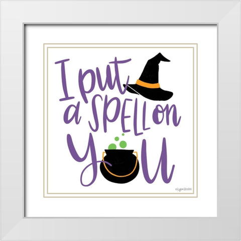 Spell White Modern Wood Framed Art Print with Double Matting by Brown, Kyra