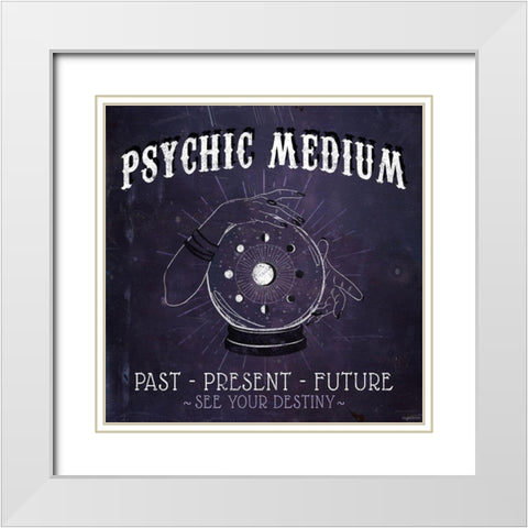 Psychic Medium White Modern Wood Framed Art Print with Double Matting by Brown, Kyra
