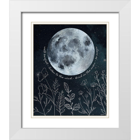 Be Magic White Modern Wood Framed Art Print with Double Matting by Brown, Kyra