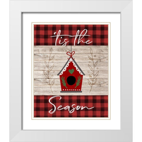 Tis the Season White Modern Wood Framed Art Print with Double Matting by Brown, Kyra