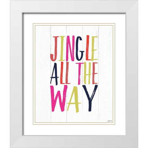 Jingle All the Way White Modern Wood Framed Art Print with Double Matting by Brown, Kyra