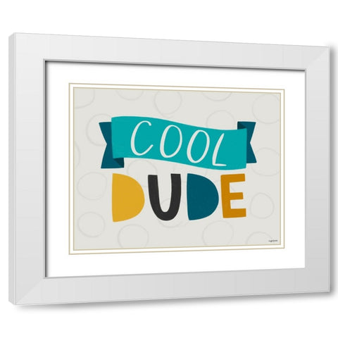 Cool Dude White Modern Wood Framed Art Print with Double Matting by Brown, Kyra