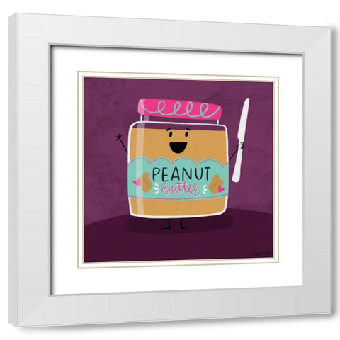 PB Jar White Modern Wood Framed Art Print with Double Matting by Brown, Kyra