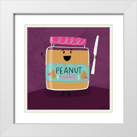 PB Jar White Modern Wood Framed Art Print with Double Matting by Brown, Kyra