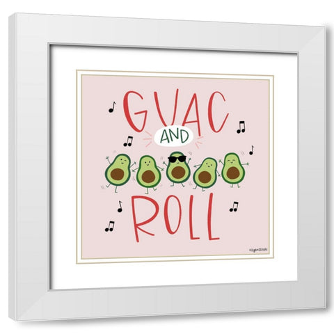 Guac and Roll White Modern Wood Framed Art Print with Double Matting by Brown, Kyra
