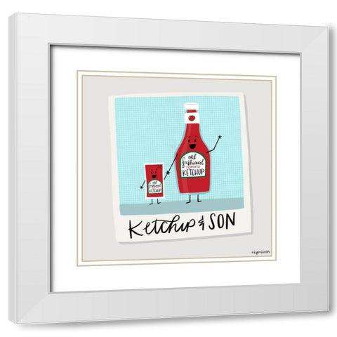 Ketchup White Modern Wood Framed Art Print with Double Matting by Brown, Kyra