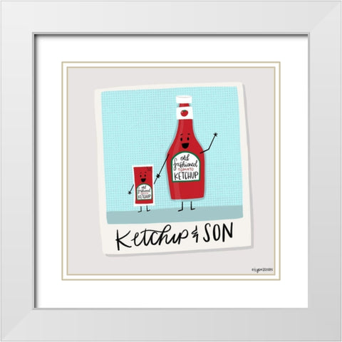 Ketchup White Modern Wood Framed Art Print with Double Matting by Brown, Kyra