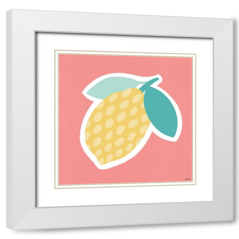 Lemon White Modern Wood Framed Art Print with Double Matting by Brown, Kyra