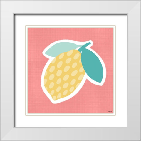Lemon White Modern Wood Framed Art Print with Double Matting by Brown, Kyra