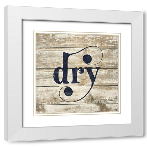 Dry White Modern Wood Framed Art Print with Double Matting by Brown, Kyra