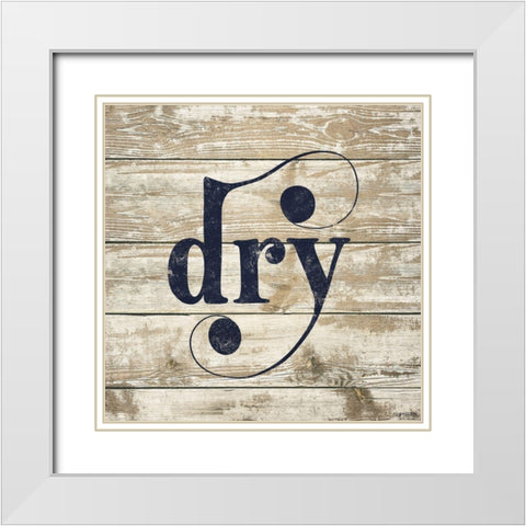 Dry White Modern Wood Framed Art Print with Double Matting by Brown, Kyra