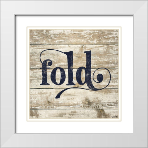 Fold White Modern Wood Framed Art Print with Double Matting by Brown, Kyra