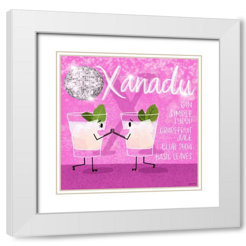 Xanadu White Modern Wood Framed Art Print with Double Matting by Brown, Kyra