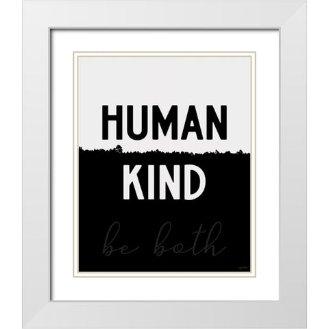 Human Kind White Modern Wood Framed Art Print with Double Matting by Brown, Kyra