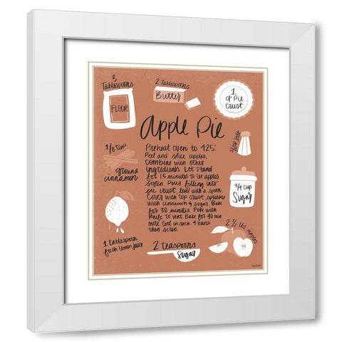 Apple Pie White Modern Wood Framed Art Print with Double Matting by Brown, Kyra