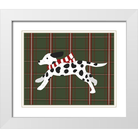 Dalmatian Plaid White Modern Wood Framed Art Print with Double Matting by Brown, Kyra