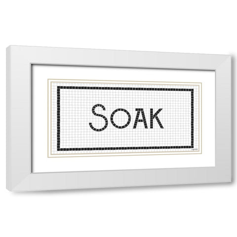 Soak White Modern Wood Framed Art Print with Double Matting by Brown, Kyra