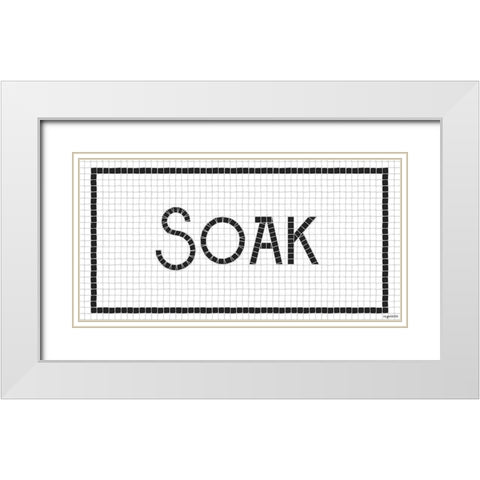 Soak White Modern Wood Framed Art Print with Double Matting by Brown, Kyra
