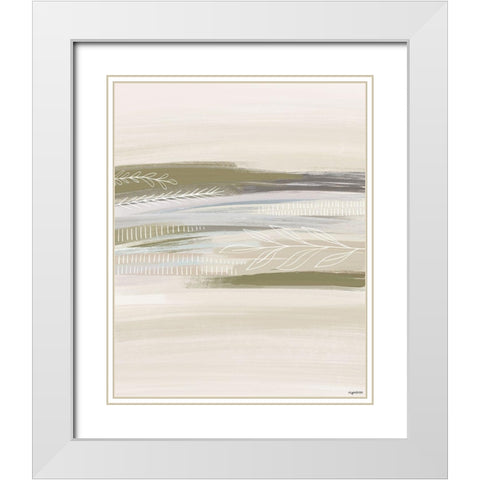 Abstract White Modern Wood Framed Art Print with Double Matting by Brown, Kyra