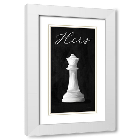 Queen Hers White Modern Wood Framed Art Print with Double Matting by Brown, Kyra