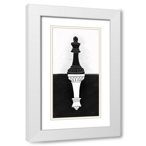 King and Queen White Modern Wood Framed Art Print with Double Matting by Brown, Kyra