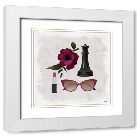 Queen Stuff White Modern Wood Framed Art Print with Double Matting by Brown, Kyra