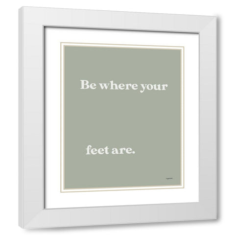 Be White Modern Wood Framed Art Print with Double Matting by Brown, Kyra