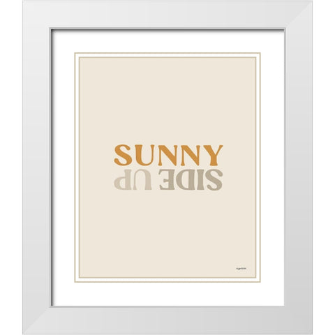Sunny Side Up White Modern Wood Framed Art Print with Double Matting by Brown, Kyra