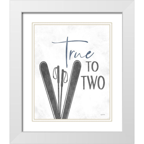 True to Two White Modern Wood Framed Art Print with Double Matting by Brown, Kyra