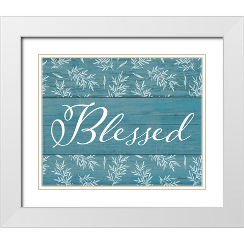Blessed II White Modern Wood Framed Art Print with Double Matting by Brown, Kyra