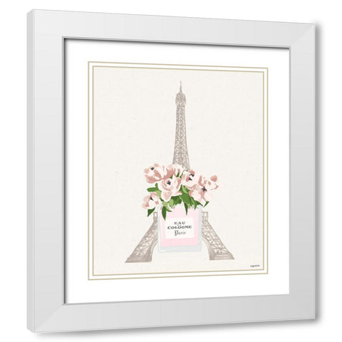 Parisian Perfume White Modern Wood Framed Art Print with Double Matting by Brown, Kyra