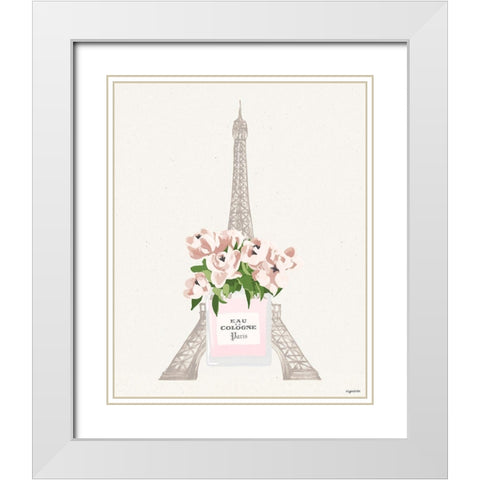 Parisian Perfume White Modern Wood Framed Art Print with Double Matting by Brown, Kyra