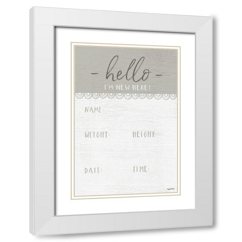 Stats White Modern Wood Framed Art Print with Double Matting by Brown, Kyra