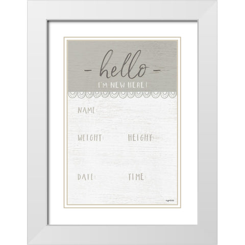 Stats White Modern Wood Framed Art Print with Double Matting by Brown, Kyra