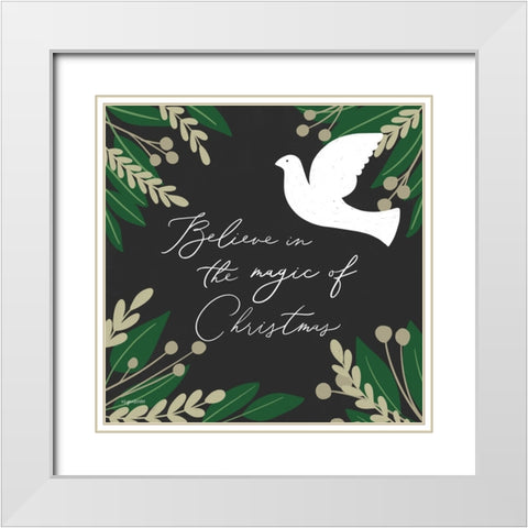 Magic of Christmas White Modern Wood Framed Art Print with Double Matting by Brown, Kyra