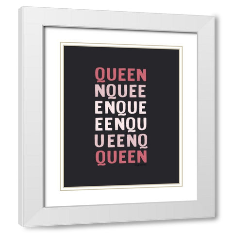 Queen White Modern Wood Framed Art Print with Double Matting by Brown, Kyra