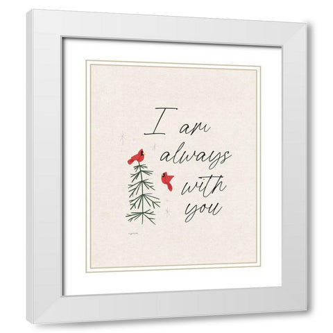 Always With You White Modern Wood Framed Art Print with Double Matting by Brown, Kyra