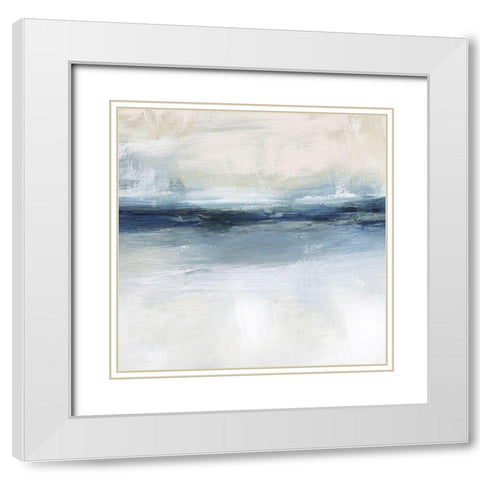Coastal Air II White Modern Wood Framed Art Print with Double Matting by Blue, Nina