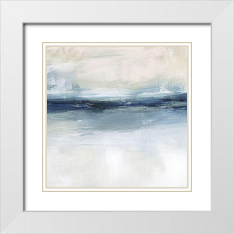 Coastal Air II White Modern Wood Framed Art Print with Double Matting by Blue, Nina