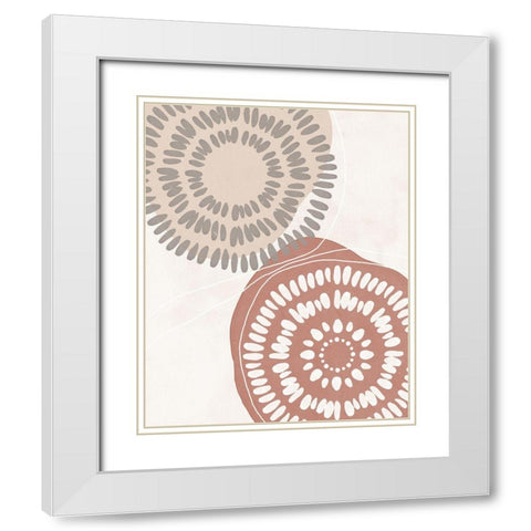 Boho Circles II White Modern Wood Framed Art Print with Double Matting by Blue, Nina