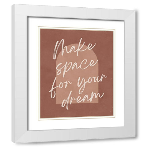Make Space White Modern Wood Framed Art Print with Double Matting by Blue, Nina