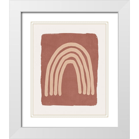 Primitive Arch I White Modern Wood Framed Art Print with Double Matting by Blue, Nina