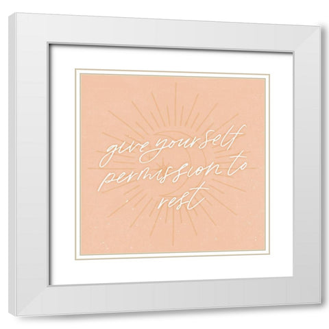 Rest White Modern Wood Framed Art Print with Double Matting by Blue, Nina