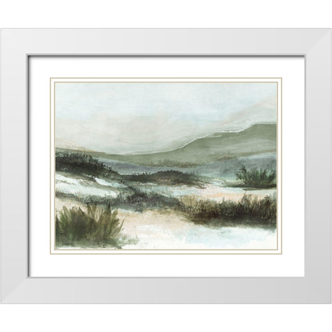 Lush Landscape I White Modern Wood Framed Art Print with Double Matting by Blue, Nina