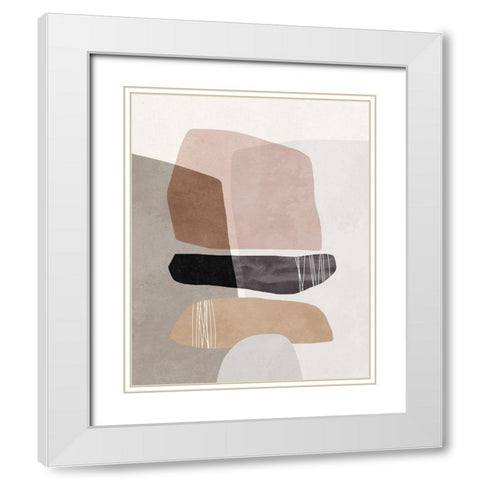 Elemental Phase I White Modern Wood Framed Art Print with Double Matting by Blue, Nina