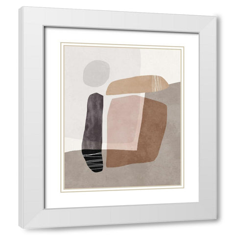 Elemental Phase II White Modern Wood Framed Art Print with Double Matting by Blue, Nina