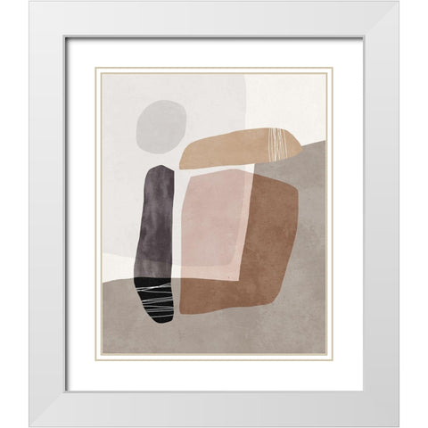 Elemental Phase II White Modern Wood Framed Art Print with Double Matting by Blue, Nina