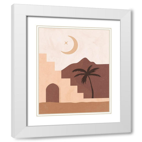 Boho Landscape I White Modern Wood Framed Art Print with Double Matting by Blue, Nina