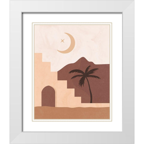 Boho Landscape I White Modern Wood Framed Art Print with Double Matting by Blue, Nina