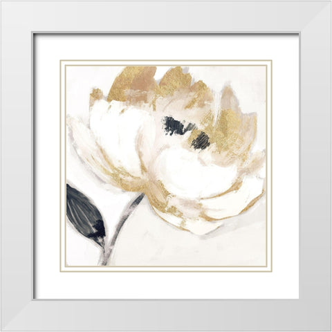 Neutral Bloom II White Modern Wood Framed Art Print with Double Matting by Blue, Nina